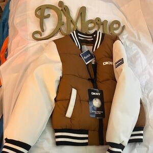 DKNY Two-Tone Bomber Jacket